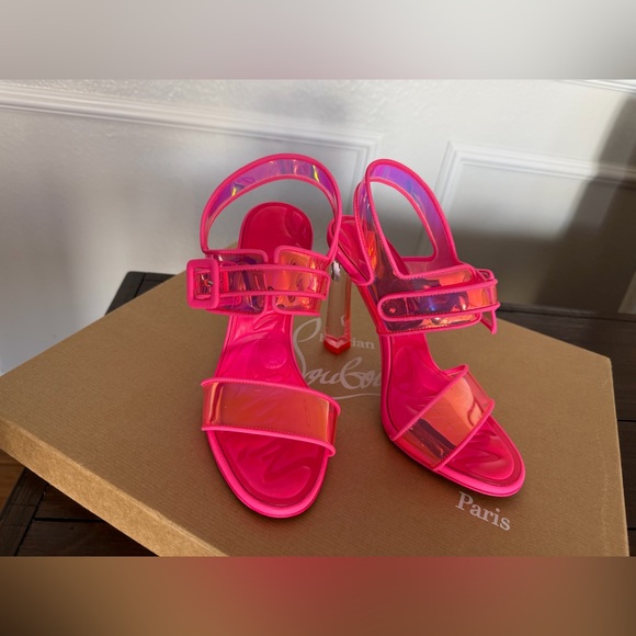 CHRISTIAN LOUBOUTIN PVC Slingback Sandals 6 - Picture 3 of 10